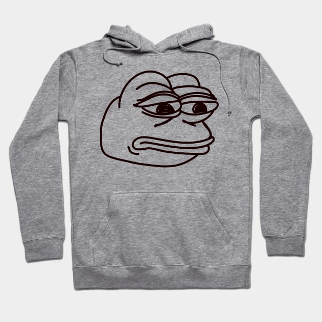 Sad Pepe the Frog Meme Hoodie by Meme Gifts